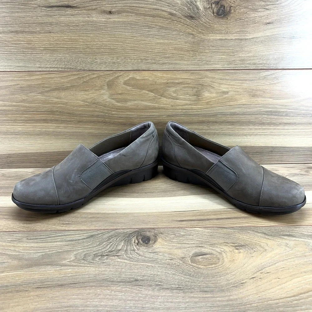 Dansko Womens Shoes Size 11 EU 41 Julia Comfort Wedge Walnut Nubuck Slip On